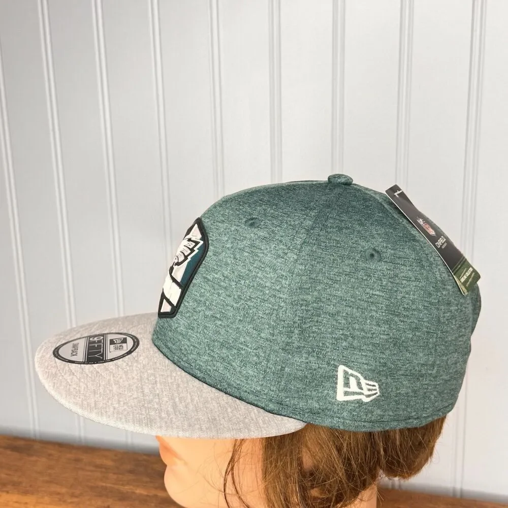 NWT 2018 PHILADELPHIA EAGLES FLEX FIT CAP HAT NEW ERA ON FIELD 950 SnapBack NFL